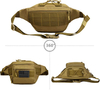 Taktikal Fanny Pack MOLLE Army Lumbar Gear Pouch (Patch Termasuk) #W1252