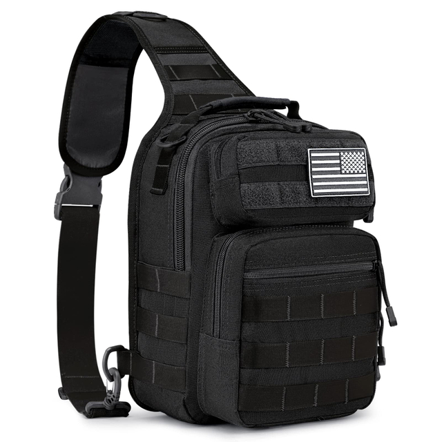 Sling Taktikal Military Rover Shoulder Sling Pack Molle EDC Kecil Crossbody Dada Beg #B022