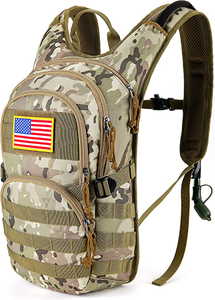 2L BPA-Free Leak-Proof Water Bladder #5864 ပါသည့် Tactical Molle Hydration Pack ကျောပိုးအိတ်