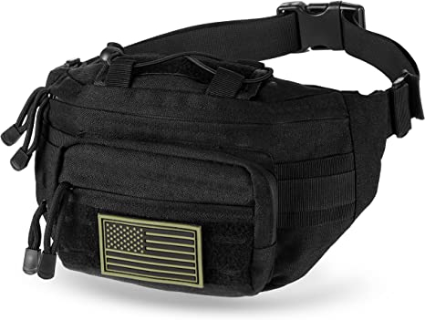 Tactical Fanny Pack Edc Conceal ကိုင်ဆောင်ထားသော ခါးအိတ် #B5685